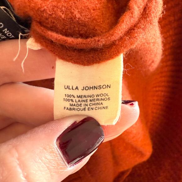 Ulla Johnson Riley Puff Sleeve SHRUNKEN Sweater In Orange Size XXS - Picture 15 of 15